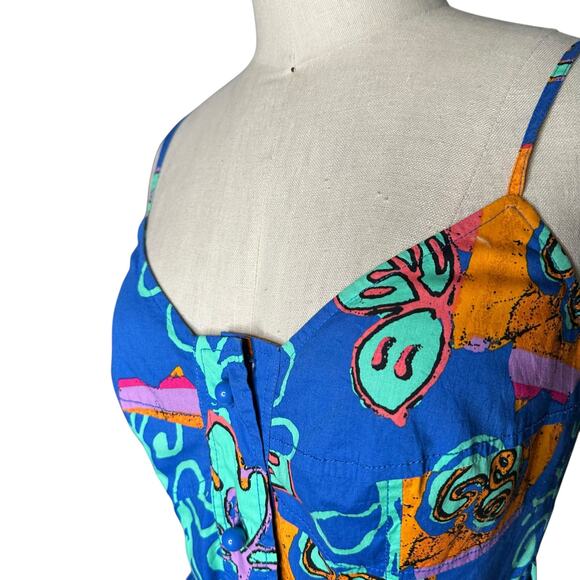 PLENTY BY TRACY REESE Kirby Blue Floral Fit Flare Dress Women's Size 6P Petite - Picture 5 of 8